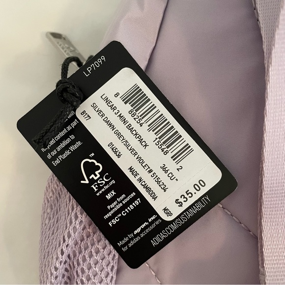 NWT Adidas Linear 3 Mini Backpack - Picture 8 of 9